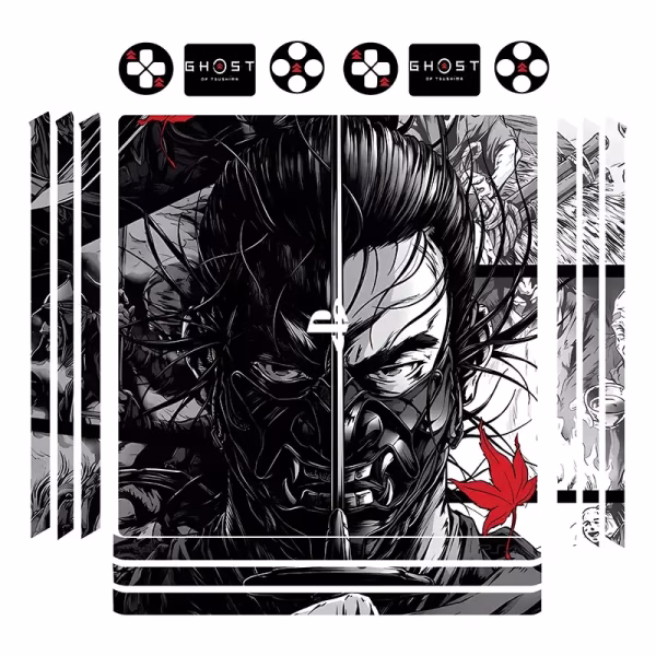 اسکین Ps4 طرح ghost of tsushima 04 1