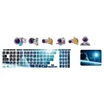 اسکین لپ تاپ طرح Space کد 186 به همراه استیکر کیبورد 3