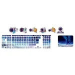 اسکین لپ تاپ طرح Space کد 196 به همراه استیکر کیبورد 2