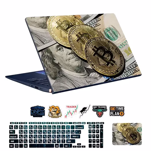 اسکین لپ تاپ طرح بیت کوین کد 16 1