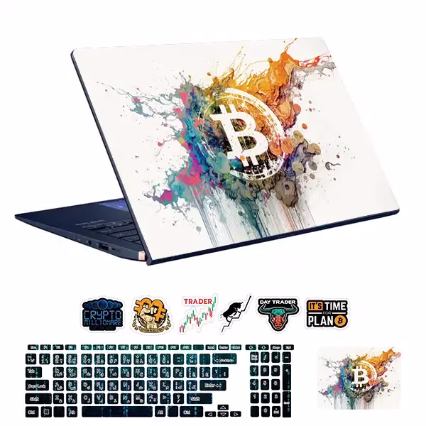 اسکین لپ تاپ طرح بیت کوین کد 20 1
