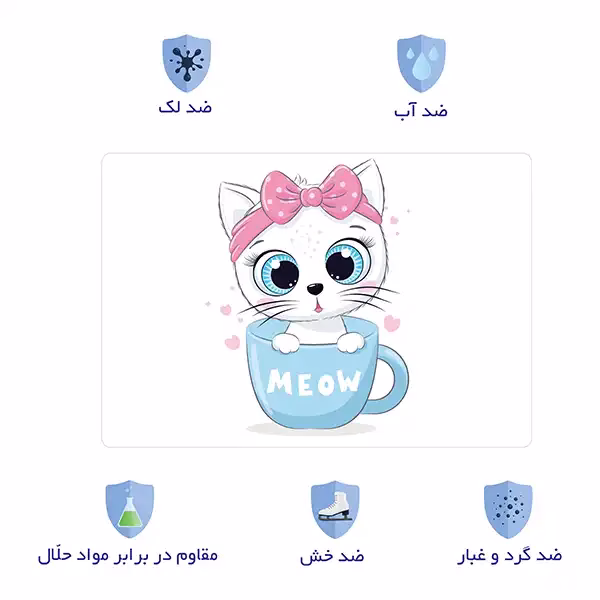 اسکین لپ تاپ طرح حیوانات کد 29 به همراه استیکر کیبورد 2