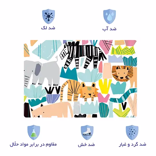 اسکین لپ تاپ طرح حیوانات کد 30 به همراه استیکر کیبورد 2