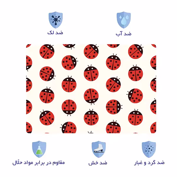 اسکین لپ تاپ طرح کفشدوزک ها کد 01 به همراه استیکر کیبورد 2