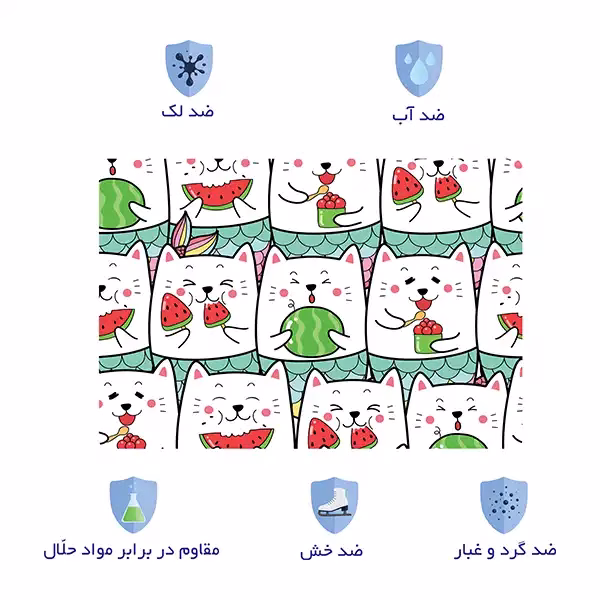 اسکین لپ تاپ طرح گربه ها کد 01 به همراه استیکر کیبورد 2