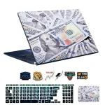 اسکین لپ تاپ طرح دلار کد 01 به همراه استیکر کیبورد 1