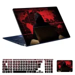 اسکین لپ تاپ طرح هکر کد 35 به همراه استیکر کیبورد 1
