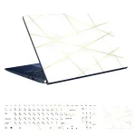 اسکین لپ تاپ طرح هندسی کد 24 به همراه استیکر کیبورد 1