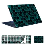 اسکین لپ تاپ طرح هندسی کد 27 به همراه استیکر کیبورد 1