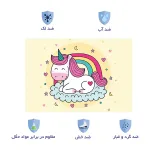 اسکین لپ تاپ طرح یونیکورن کد 08 به همراه استیکر کیبورد 2