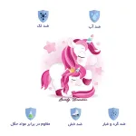 اسکین لپ تاپ طرح یونیکورن کد 12 به همراه استیکر کیبورد 2