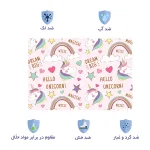 اسکین لپ تاپ طرح یونیکورن کد 16 به همراه استیکر کیبورد 2