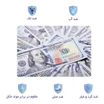 اسکین لپ تاپ طرح دلار کد 01 به همراه استیکر کیبورد 2