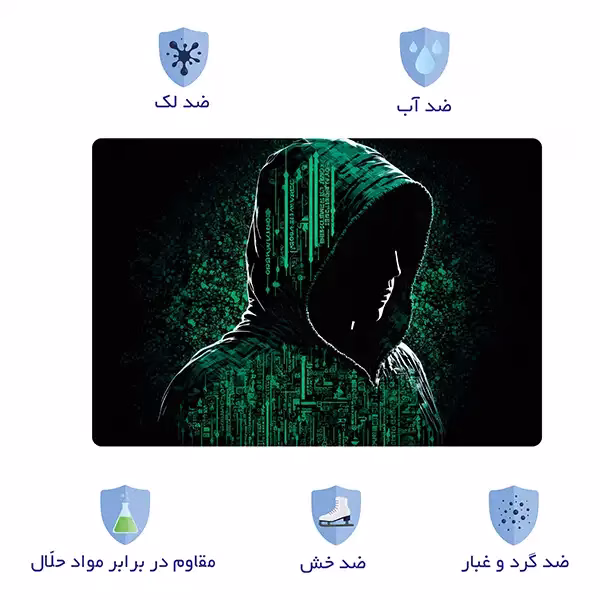 اسکین لپ تاپ طرح هکر کد 20 به همراه استیکر کیبورد 2
