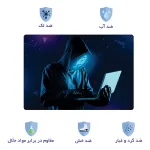 اسکین لپ تاپ طرح هکر کد 23 به همراه استیکر کیبورد 2