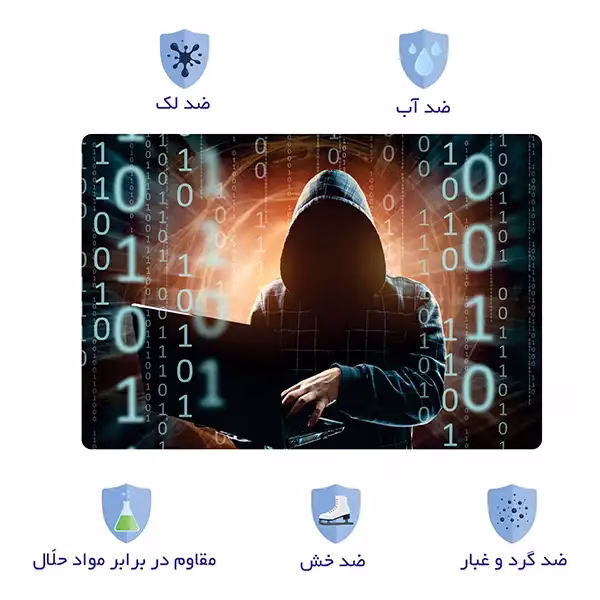 اسکین لپ تاپ طرح هکر کد 26 به همراه استیکر کیبورد 2