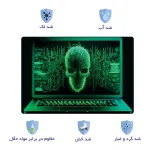 اسکین لپ تاپ طرح هکر کد 27 به همراه استیکر کیبورد 2