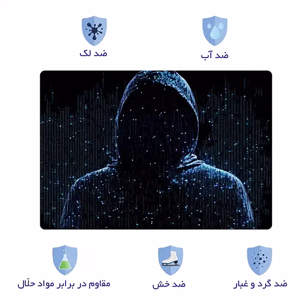 اسکین لپ تاپ طرح هکر کد 36 به همراه استیکر کیبورد 2