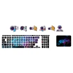 اسکین لپ تاپ طرح Space کد 184 به همراه استیکر کیبورد 2