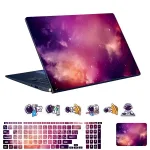 اسکین لپ تاپ طرح Space کد 166 به همراه استیکر کیبورد 1