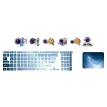 اسکین لپ تاپ طرح Space کد 176 به همراه استیکر کیبورد 2