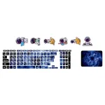 اسکین لپ تاپ طرح Space کد 173 به همراه استیکر کیبورد 2