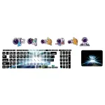 اسکین لپ تاپ طرح Space کد 203 به همراه استیکر کیبورد 3