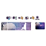 اسکین لپ تاپ طرح Space کد 158 به همراه استیکر کیبورد 3