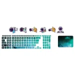 اسکین لپ تاپ طرح Space کد 195 به همراه استیکر کیبورد 2