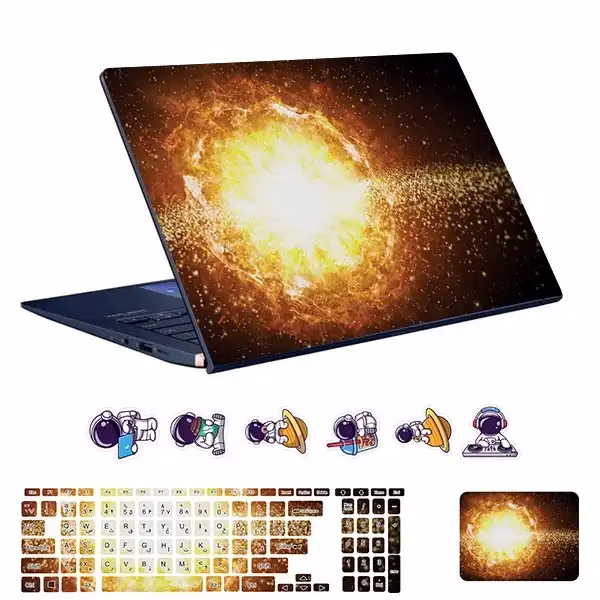 اسکین لپ تاپ طرح Space کد 164 به همراه استیکر کیبورد 1