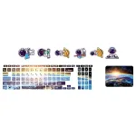 اسکین لپ تاپ طرح Space کد 167 به همراه استیکر کیبورد 2