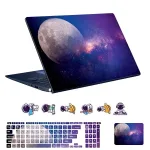 اسکین لپ تاپ طرح Space کد 158 به همراه استیکر کیبورد 1