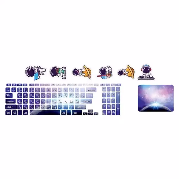 اسکین لپ تاپ طرح Space کد 188 به همراه استیکر کیبورد 2