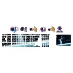 اسکین لپ تاپ طرح Space کد 185 به همراه استیکر کیبورد 2