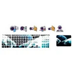 اسکین لپ تاپ طرح Space کد 183 به همراه استیکر کیبورد 3
