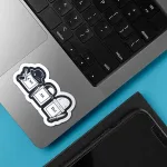 استیکر لپ تاپ طرح برنامه نویسی 234 2