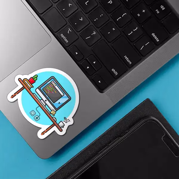 استیکر لپ تاپ طرح برنامه نویسی 206 2