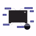 اسکین محافظ بدنه ایسوس طرح مشکی بافت دار